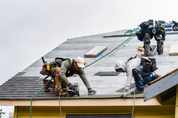 Professional Gutter Installation technician working in Scio, OH